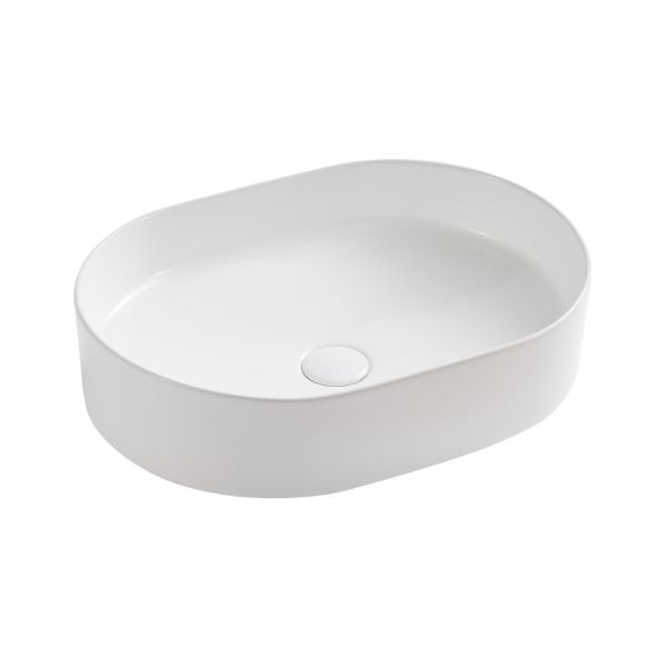 Bao Pill 500mm Above Counter Basin in Matte White - Mera Mera