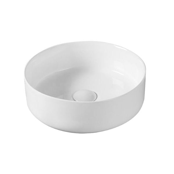 Bao Round 360mm Above Counter Basin in Gloss White - Mera Mera