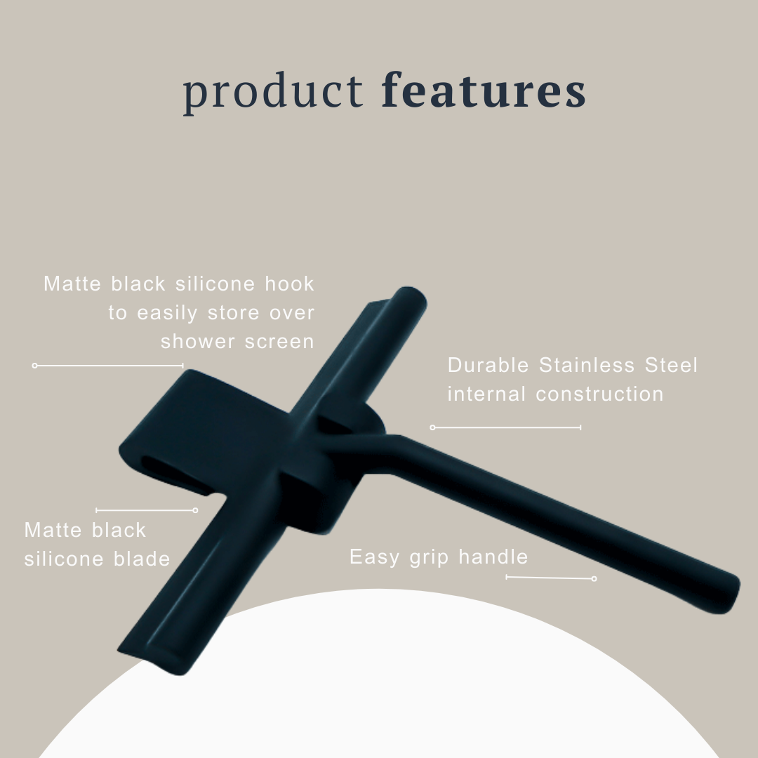 Indigo Ciara Shower Squeegee Matte Black product features | Mera Mera