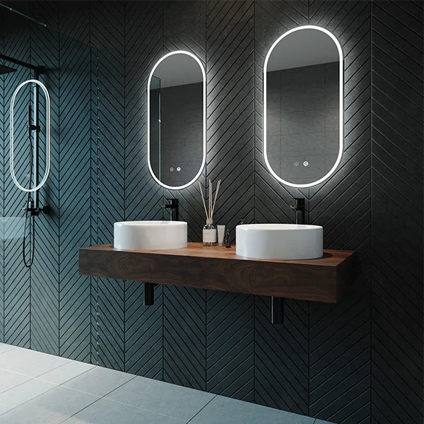 Remer Gatsby 1200mm x 450mm Frameless LED Mirror Side - Mera Mera