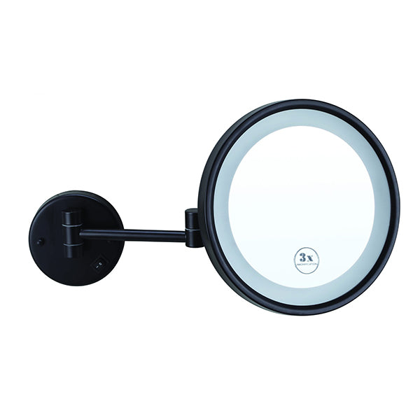 Thermogroup Ablaze 3x Magnifying Mirror with Cool Light - Matte Black Online at Mera Mera