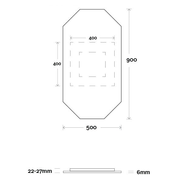 Marquis Otto Mirror Technical Drawing - Mera Mera