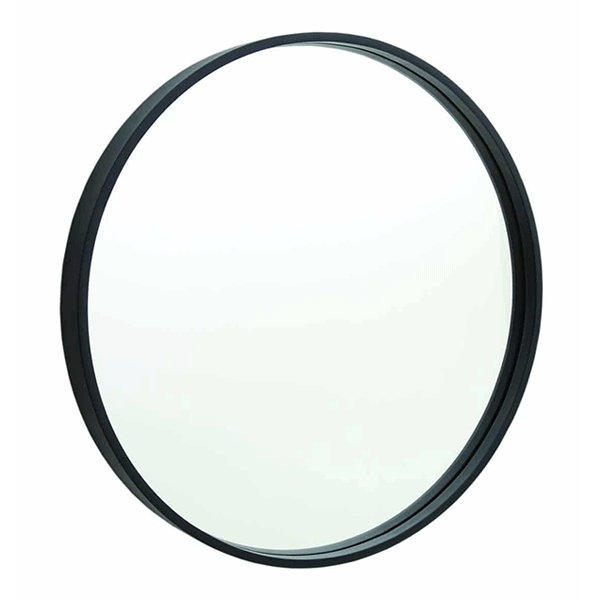 Thermogroup Ablaze Round Black Frame Mirror - Mera Mera